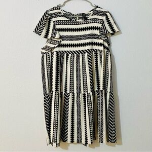 SHEIN Black and White Tiered Sundress